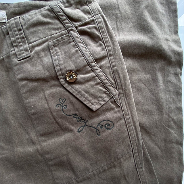 Vintage 90's Low Waist Tan Baggy Cargo Pants (34 EU / UK 6 / US 2)