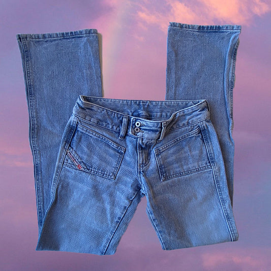 Vintage Y2K Diesel Low Waist Flare Jeans (XS)