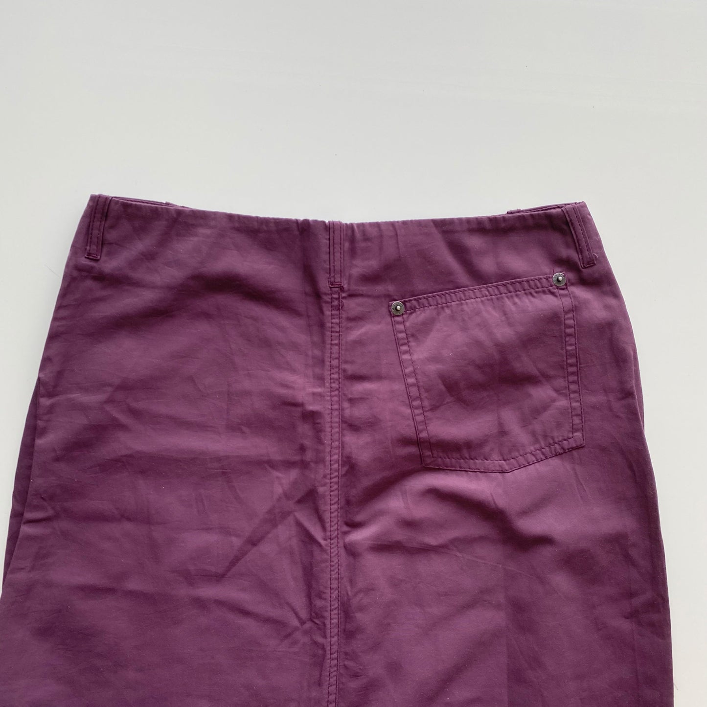 Vintage 90’s Techwear Purple Cargo Skirt with Side Drawstrings (36 EU / UK 8 / US 4)