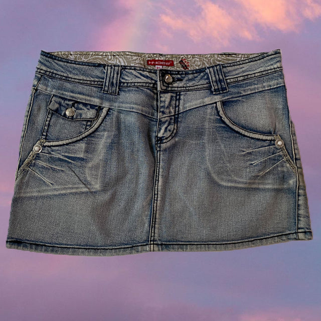 Vintage Y2K Blue Denim Mini Skirt (38 EU - 10 UK)