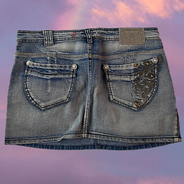 Vintage Y2K Blue Denim Mini Skirt (38 EU - 10 UK)