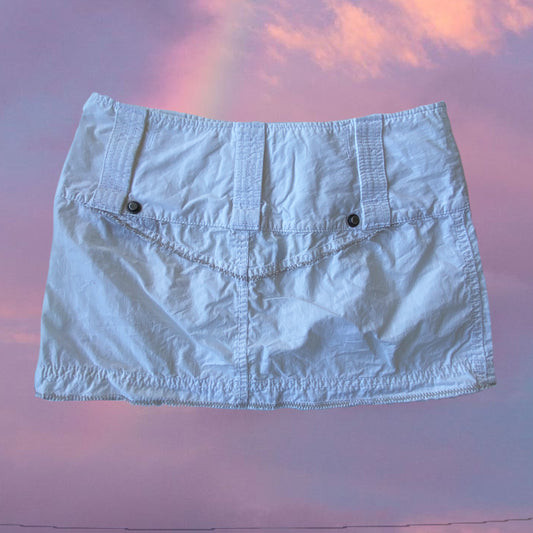 Vintage Y2K Diesel Low Waist White Cargo Mini Skirt (34 EU - 6 UK - 2 US)