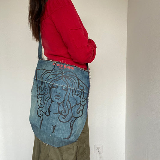 Vintage Y2K Miss Sixty Graphic Print Denim Crossbody