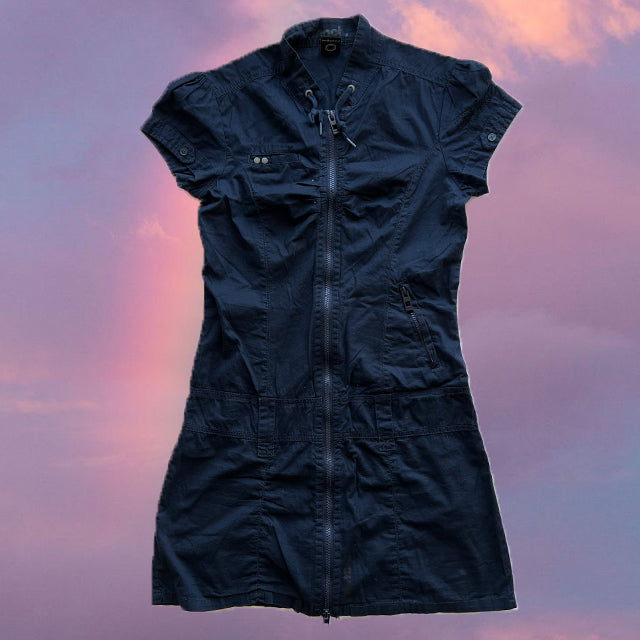 Vintage 90’s Techwear Navy Cargo Dress (M)