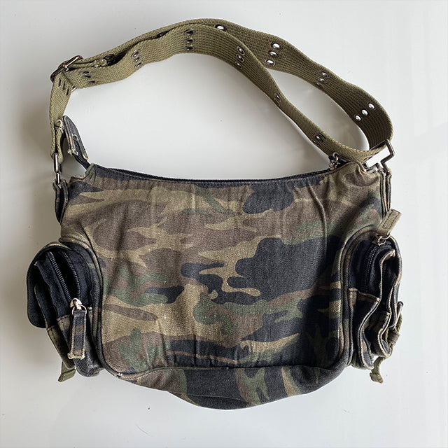 Vintage 90's Evisu Camo Cargo Shoulder Bag