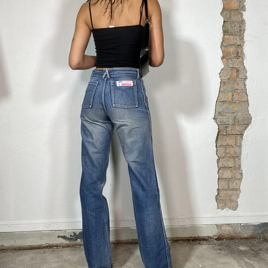 Vintage 2000's Model Off Duty Light Wash Denim Straight Leg Jeans (S)