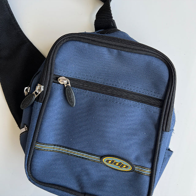 Vintage 90's Skater Techwear Blue Cargo Crossbody Bag with Wallet