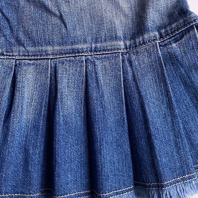 Vintage Y2K Bratz Low Waist Denim Pleated Mini Skirt (34 EU / 6 UK / 2 US)