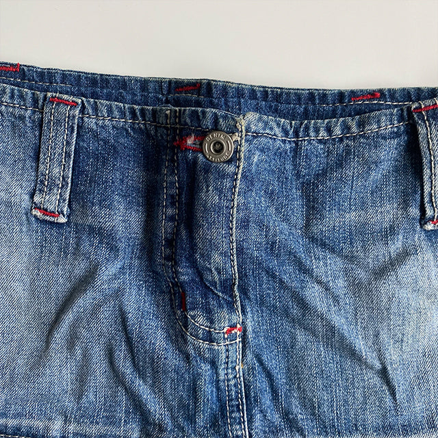 Vintage Y2K Bratz Low Waist Denim Pleated Mini Skirt (34 EU / 6 UK / 2 US)