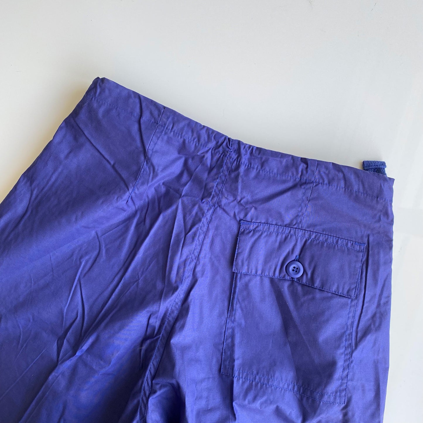 Vintage 90’s Rave Blue Parachute Baggy Cargo Pants (XS-S-M)