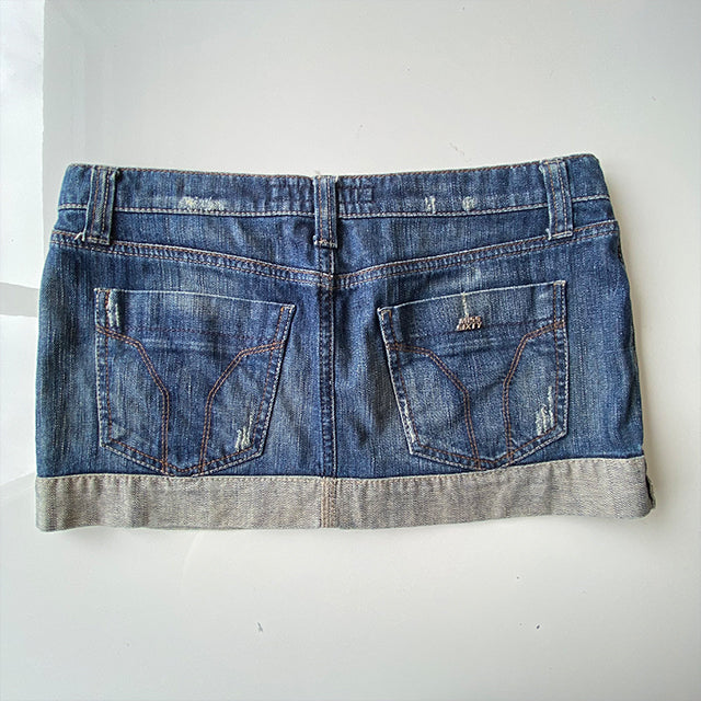 Vintage Y2K Miss Sixty Micro Mini Denim Skirt (38 EU / UK 10 / US 6)