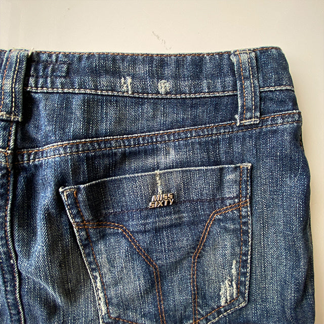 Vintage Y2K Miss Sixty Micro Mini Denim Skirt (38 EU / UK 10 / US 6)