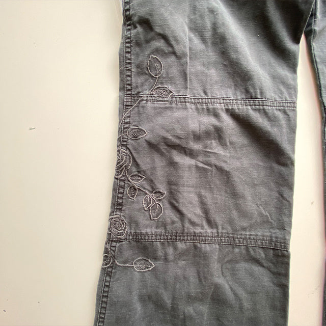 Vintage 90's Low Waist Dark Navy Baggy Cargo Pants (36 EU / UK 8 / US 4)