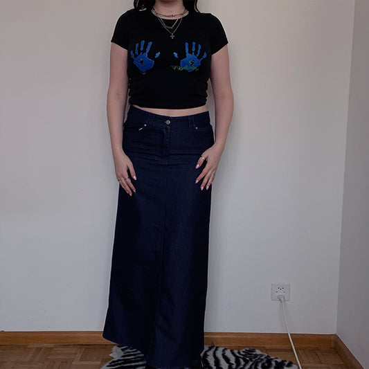 Vintage 90's Miss Sixty Denim Maxi Skirt (38 EU - 10 UK)