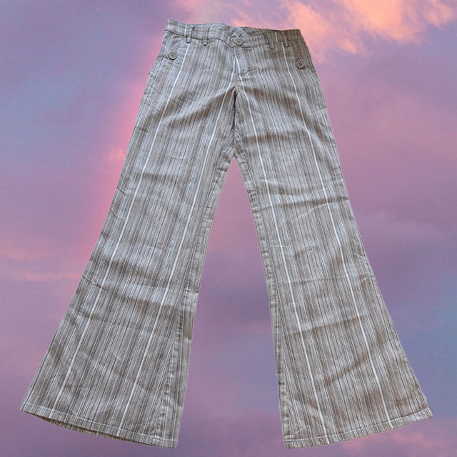 Vintage 90's Striped Low Waist Flare Jeans (34/36 EU - 6/8 UK)