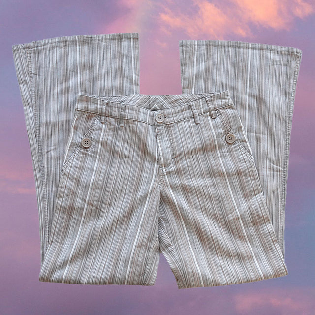 Vintage 90's Striped Low Waist Flare Jeans (34/36 EU - 6/8 UK)