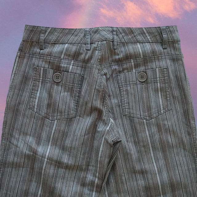 Vintage 90's Striped Low Waist Flare Jeans (34/36 EU - 6/8 UK)