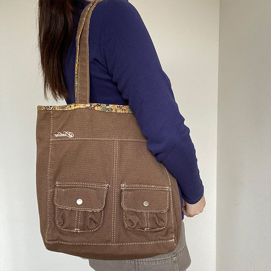 Vintage Y2K Fairy Grunge Brown Tote Bag