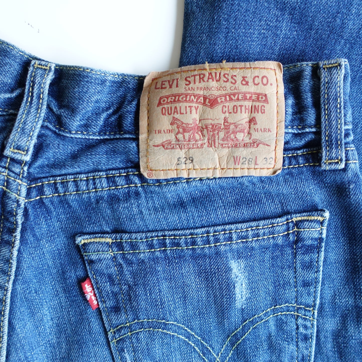 Vintage Y2K Levi's Blue Low Waist Flared Jeans (36 EU/UK 8)