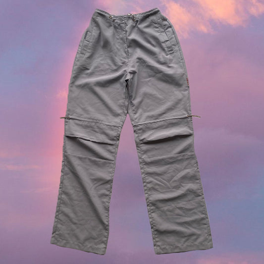 Vintage 90's Techwear Grey Cargos with Toggle Waist (32 EU / 4 UK / 0 US)