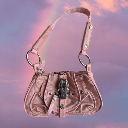 Vintage 90's Cyber George Gina and Lucy Pink Shoulder Bag