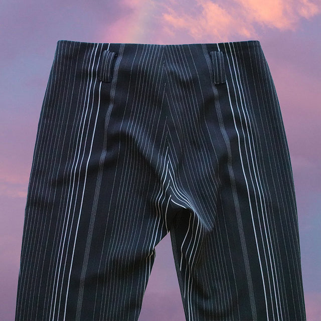 Vintage 90's Striped Low Waist Flare Pants (38 EU - 10 UK)