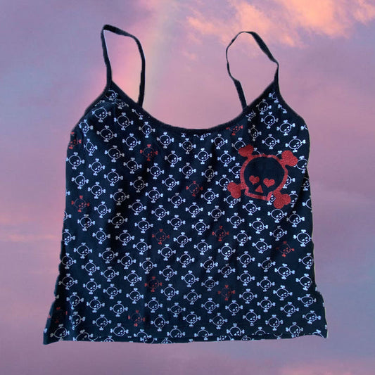 Vintage Y2K Fairy Grunge Skull Cami Top (M)