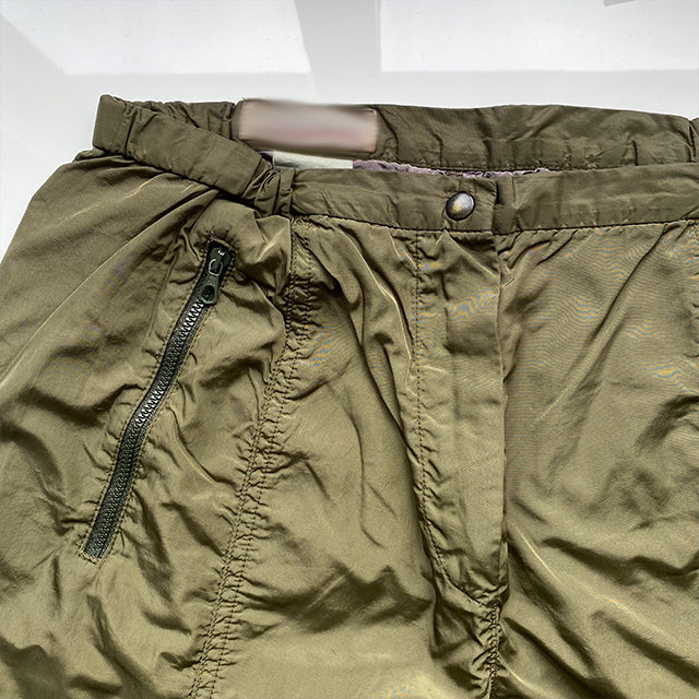 Vintage 90's Sporty Olive Green Nylon Baggy Cargo Pants (S/M)