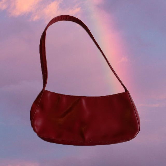 Vintage 90's Rachel Green Classic Red Shoulder Bag