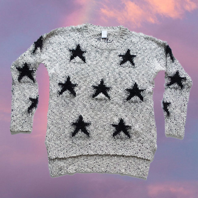 Vintage 90's Fairy Grunge Star Sweater (XS/S Oversized Fit)