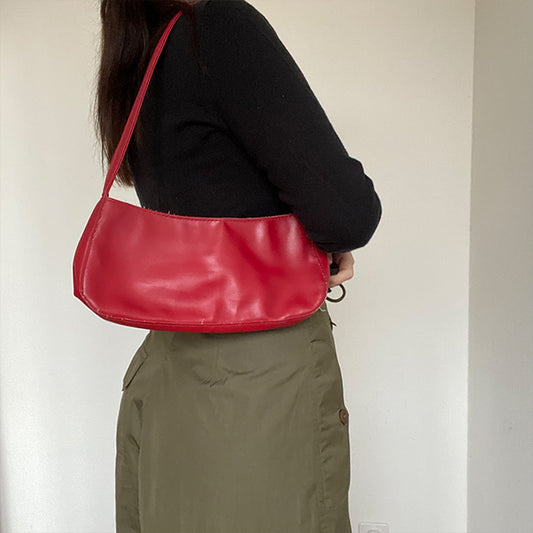 Vintage 90's Rachel Green Classic Red Shoulder Bag