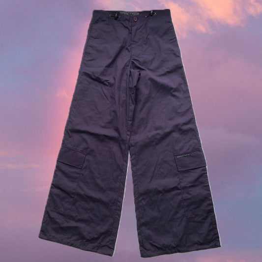 Vintage 90's Skater Lilac Cargos with Toggle Waist and Extra Flare Fit (XS)