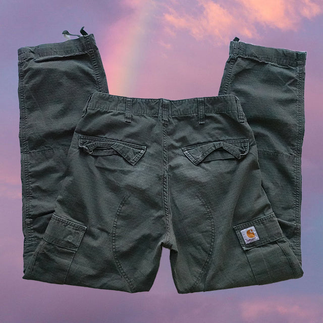 Vintage 90's Carhartt Khaki Cargos (S)