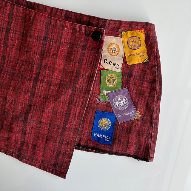 Vintage Y2K Grunge Red Plaid Micro Mini Skirt (36 EU / UK 8 / US 4)