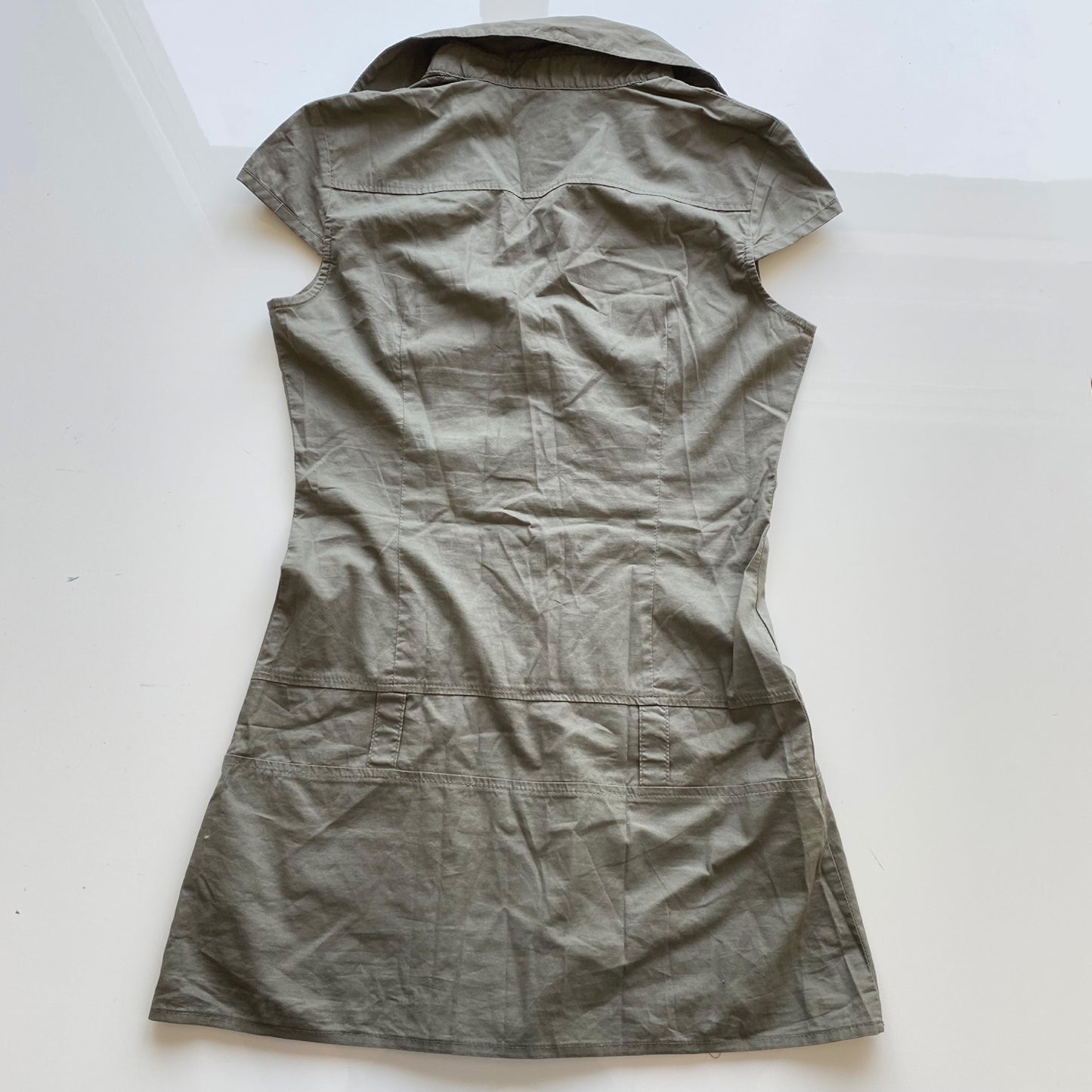 Vintage 90’s Fairy Grunge Khaki Cargo Mini Dress (XS)