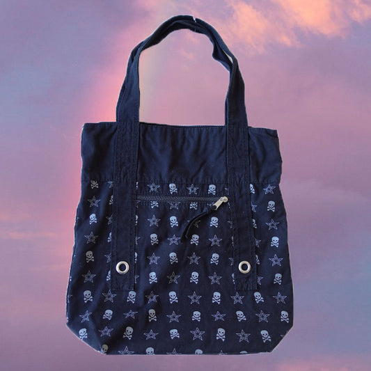 Vintage Y2K Fairy Grunge Skulls Tote Bag