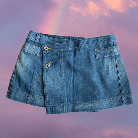 Vintage Y2K Diesel Asymmetric Wrap Denim Skirt (36 EU - 8 UK - 4 US)