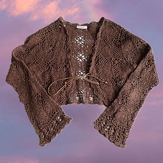 Vintage 90's Fairy Grunge Brown Cardigan (S/M)