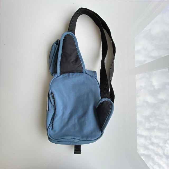 Vintage 90's Techwear Blue One Shoulder Mini Backpack