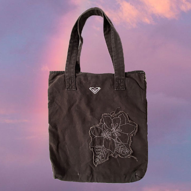 Vintage 90's Fairy Grunge Roxy Black Tote Bag
