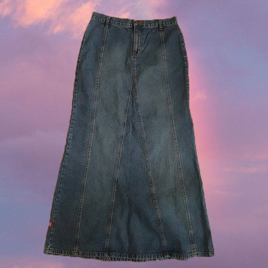 Vintage 90's Phoebe Buffay Denim Maxiskirt (36 EU / 8 UK)