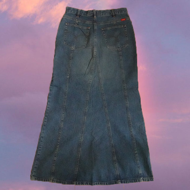 Vintage 90's Phoebe Buffay Denim Maxiskirt (36 EU / 8 UK)