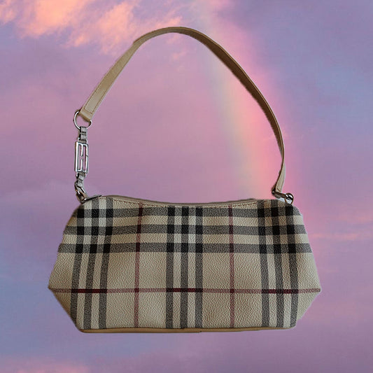 Vintage 90's Rachel Green Plaid Nova Check Shoulder Bag