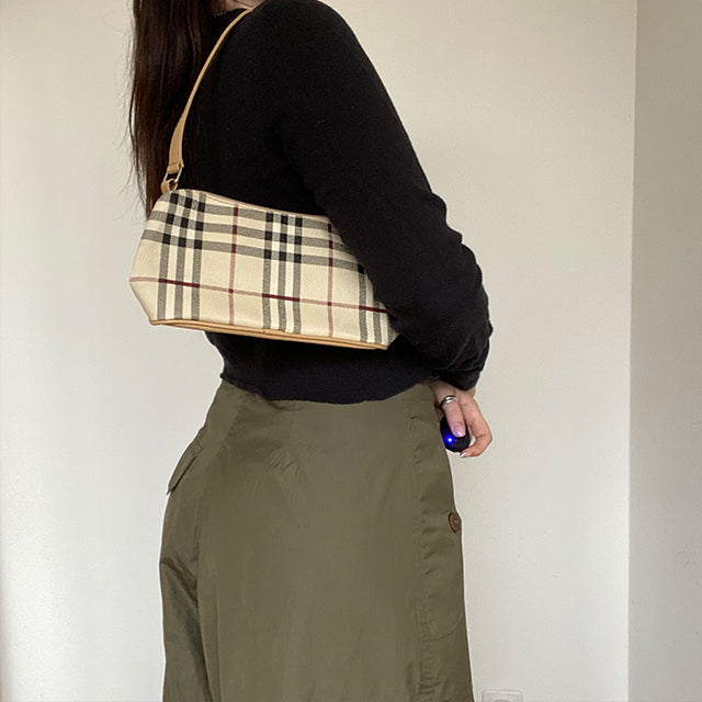 Vintage 90's Rachel Green Plaid Nova Check Shoulder Bag