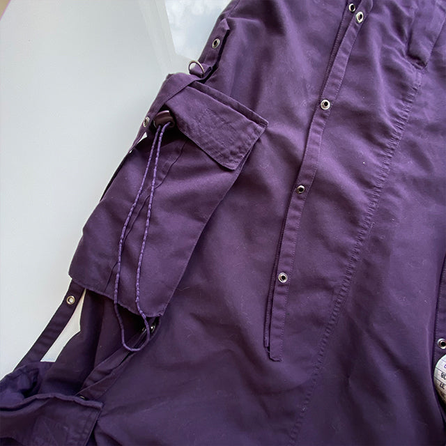 Vintage 90's Tech Rave Purple Cargo Maxi Skirt (36 EU / UK 8 / US 4)