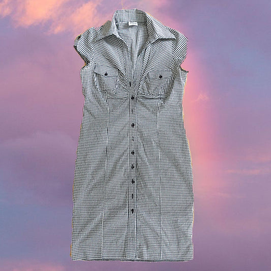 Vintage 90's Grunge Bay Checkered Shirt Dress (38 EU/UK 10)