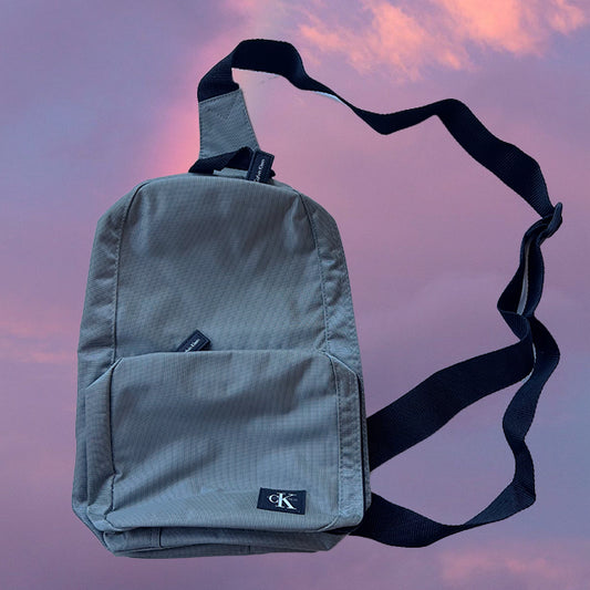 Vintage 90's Techwear Calvin Klein Grey Mini One Shoulder Backpack