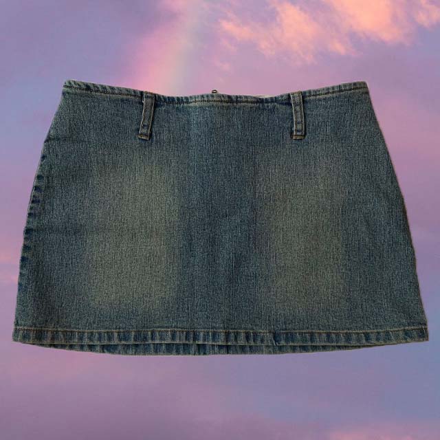 Vintage Y2K Blue Denim Mini Skirt (34 EU - 6 UK)