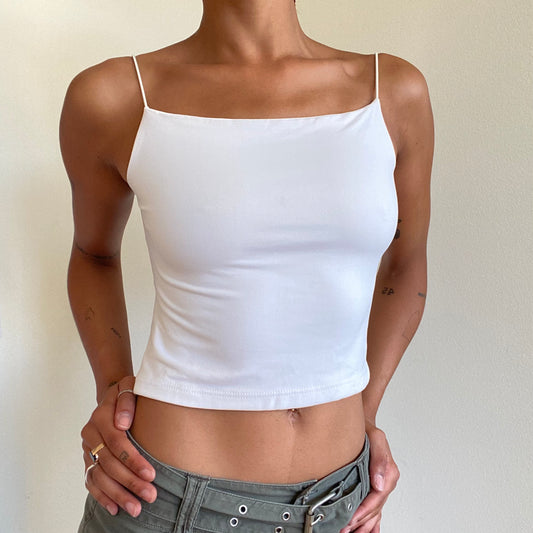 Vintage 90’s Clubwear White Backless Strappy Top (S)