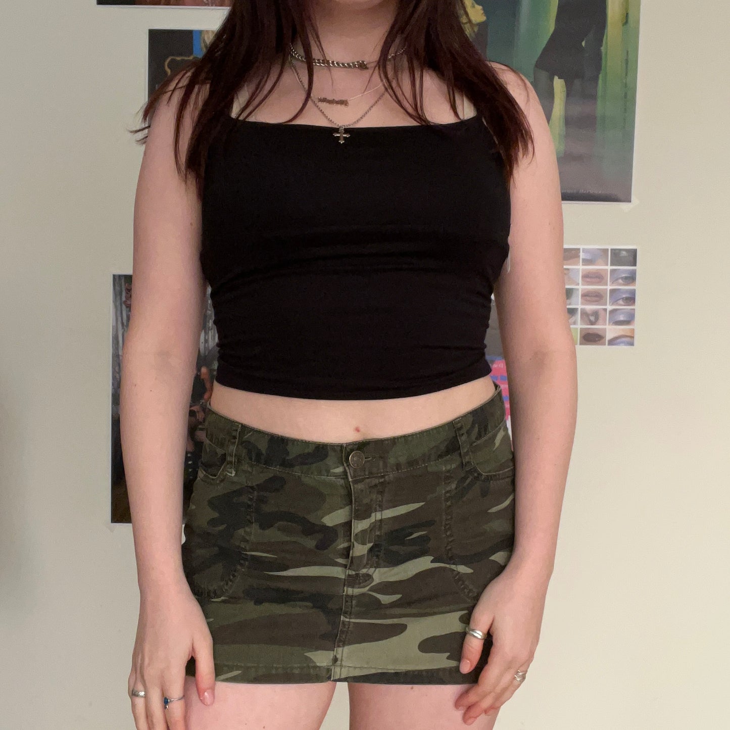 Vintage Y2K Camo Low Waist Mini Skirt (38 EU - 10 UK - 6 US)